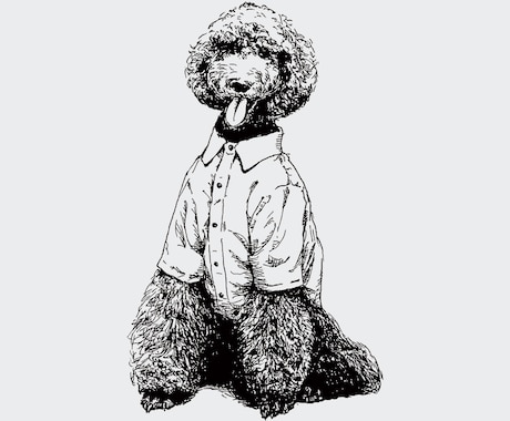 大切なご家族のペットを、心を込めて描きます 愛情をやさしい線画で残しませんか。 イメージ1