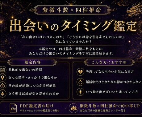 次の出会いはいつ？恋愛タイミング鑑定します 出会いの時期・場所・縁の引き寄せ方を鑑定します イメージ1