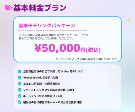 最短10日納品!Vtuberモデリングいたします 活動にすべて揃うVtuberモデリングをご提供！ イメージ2