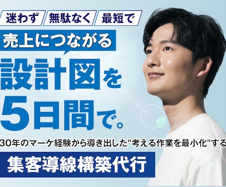 売上につながる設計図を5日間で提供します 考える作業を最小化する集客導線構築代行 イメージ1