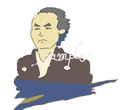 挿絵イラスト・似顔絵　描きます 色に特徴を付けたシンプルな線画です。 イメージ2