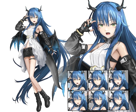 キャラクターデザイン 立ち絵 アイコン作成します 立ち絵 ゲーム用立ち絵 アイコン 作成します イメージ1