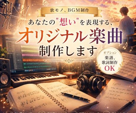 歌モノ・BGMオリジナル楽曲制作します あなたの"想い"を形にし、心に寄り添い心に残る音を イメージ1