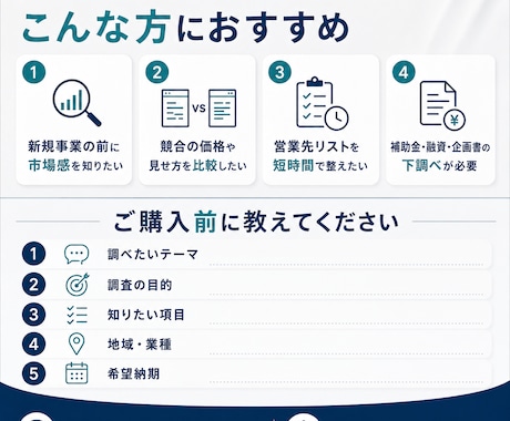 AIと人の目で市場・競合・営業先をリサーチします Excel＋簡易レポートで納品します イメージ2