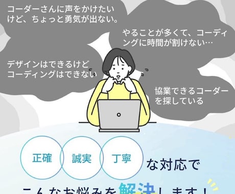 1名様限定！LPコーディング代行承ります 通常3万円→モニター価格9,500円！ イメージ2