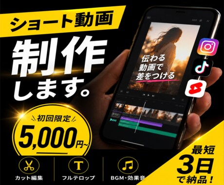 SNS向けショート動画・広告動画を制作いたします イメージ1