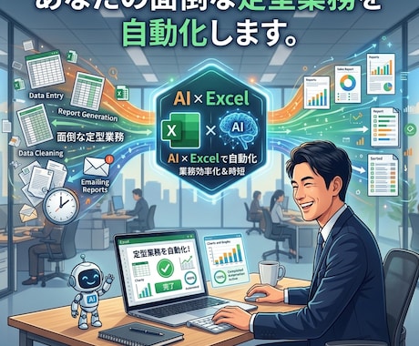 AI×Excelで面倒な定型業務を自動化します イメージ1