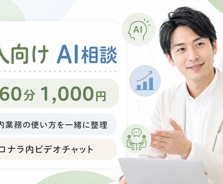 法人向けAI活用相談に60分対応します 社内業務への使い方をやさしく整理 イメージ1