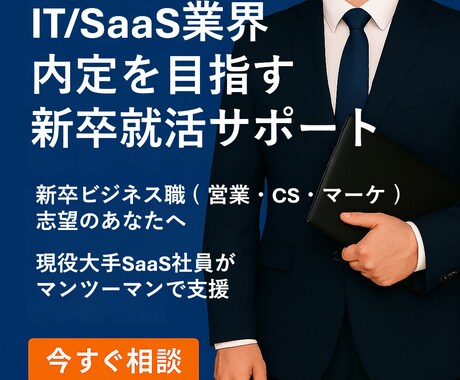 IT/SaaS業界へ入社したい方の就活を支援します 【書類添削】IT /SaaS業界に関する就活支援【面接対策】 イメージ1