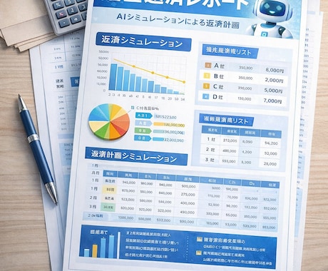 AIで借金を見える化し返済計画作りますます 借金を整理して完済までの道筋を作ります イメージ2