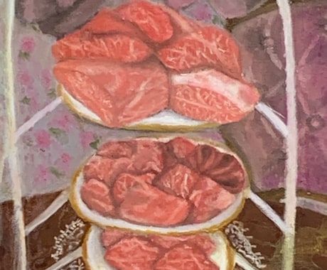 個性・高級感のあるお肉のイラストを描きます 焼肉店・肉料理店の空間を彩る、油絵ならではの質感と高級感を イメージ2