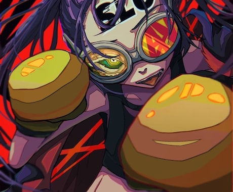 毒々しい女性イラストを描きます バストアップの女性キャラを描きます イメージ2