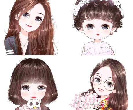 可愛い似顔絵を描きます プロフィール写真などに最適です！ イメージ2