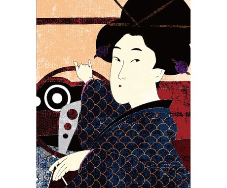 浮世絵風イラストを作成いたします インバウンド向けサービスにおすすめです! イメージ2