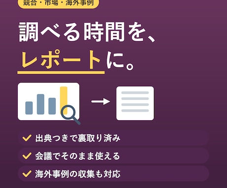 競合調査・市場調査をレポートで納品します 調べる時間がない方へ。出典付きの本格レポート イメージ1