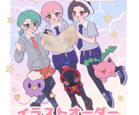 夢絵、アイコンなど描かせていただきます 貴方だけの大切な1枚に携われたら幸いです♪ イメージ1