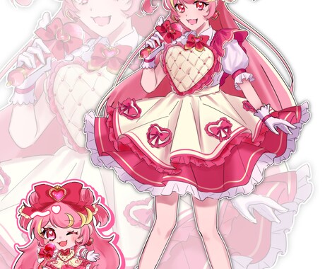 可愛い詰め込み風イラスト、立ち絵を描きます 可愛いイラストで一枚絵や立ち絵を制作させｔいただきます！ イメージ1