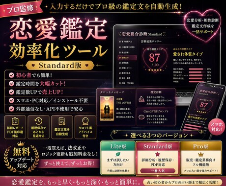 AI分析＆恋愛診断を簡単自動化します AI分析で恋愛鑑定を効率化支援 イメージ1