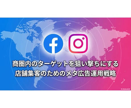 店舗集客！メタ広告(インスタ・FB)運用代行します 商圏内のターゲットを狙い撃ち！インスタ広告で来店・予約を倍増 イメージ1