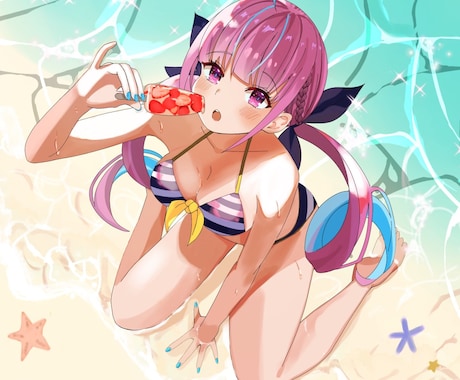 腰上のイラスト描きます VTuberさん大歓迎！サムネ等にいかがですか？ イメージ1