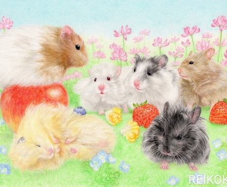 ペットのイラスト色鉛筆で描きます 六つ切りの色鉛筆画をお送りします（画像データ付き） イメージ2