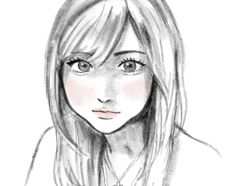 写真を元に似顔絵イラスト制作します モノクロ・カラー対応|SNSアイコンや推しイラストに イメージ2