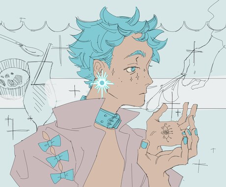 かっこいい、綺麗、繊細なイラストを描きます 使用するシーンに応じて描き方を変えられます! イメージ2