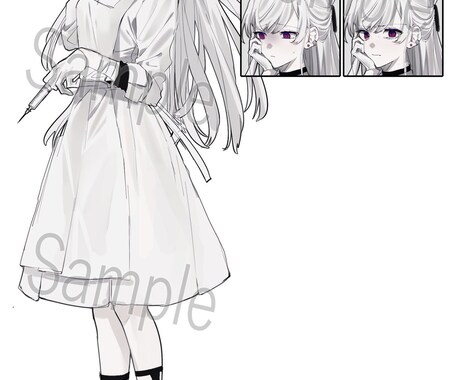 女の子の立ち絵描きます オリジナルキャラクターの女の子の立ち絵を描きます イメージ2