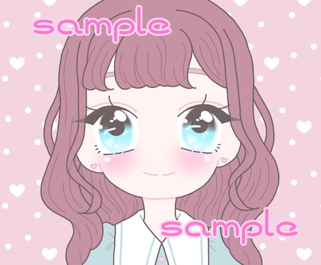 ゆめかわイラストお描きします あなたのSNSのアイコンをきらきらかわいく♡ イメージ2