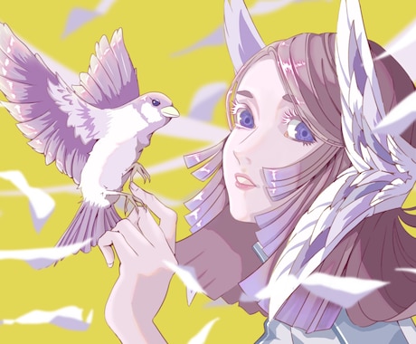 構図がシンプルで色鮮やかなイラストをお描きします SNS、動画、アイコン、観賞用に! イメージ1