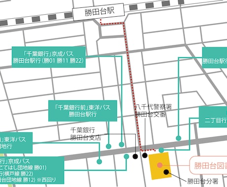 ２Ｄ案内図を建築家がデザインします パリの建築家による地図デザイン イメージ1