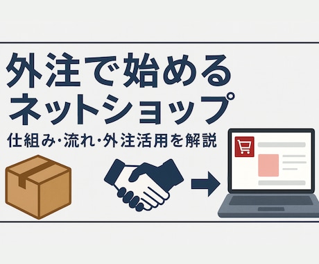 最安値｜外注型ネットショップの始め方を解説します 運営はプロに丸投げ、初期費用・月額費用等かかりません イメージ1