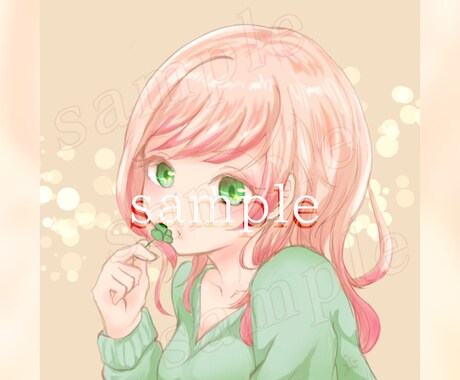 好きなキャラで！やわらかい雰囲気のアイコン描きます 現役絵描きの得意分野！デジタルすぎないパステルカラーイラスト イメージ1