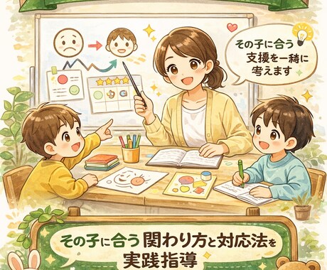 障害のある子に対してのアプローチ方法などを教えます 困りごとに寄り添い、その子らしさを伸ばす支援方法を学べる イメージ1