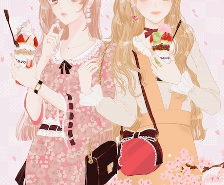 可愛い女の子のイラスト制作いたします 心が明るくなるような可愛い女の子のイラスト制作承ります！ イメージ1