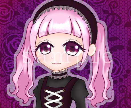 アニメタッチのSNSのアイコン制作します 可愛いSNSアイコン！オリジナルキャラで個性的に！ イメージ2