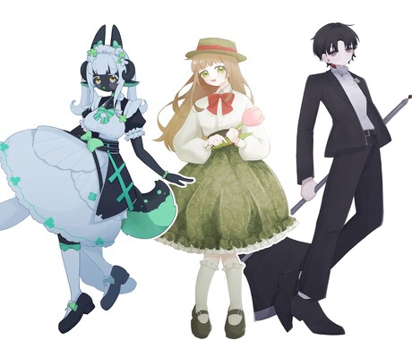 商用利用可キャラクターイラスト描きます 立ち絵、一枚絵、アイコン、グッズ用など、用途に合わせて！ イメージ2