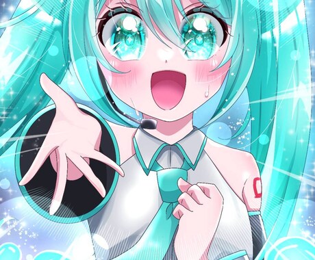 キラキラな可愛いイラスト描きます アイコン、1枚絵、立ち絵等！見積もり相談即対応☆ イメージ2
