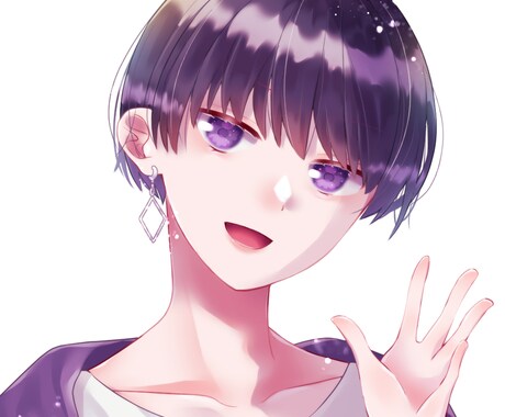 きらきらかわいい女の子アイコン描きます まるくてきらきらしたおめめとつやつやの髪が好き イメージ2