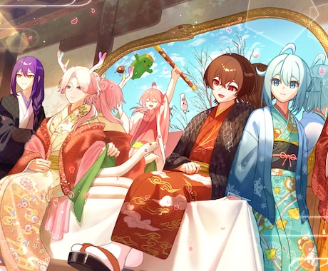 ご希望どおり！様々な形態の綺麗なイラスト制作します 一枚絵〜立ち絵、キャラデザまで！どんなイラストもお任せを！ イメージ2