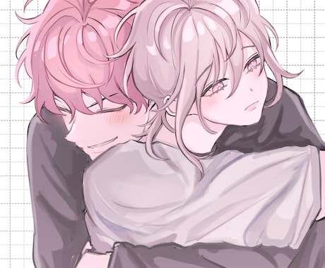 カップル、夢絵イラストお描きします