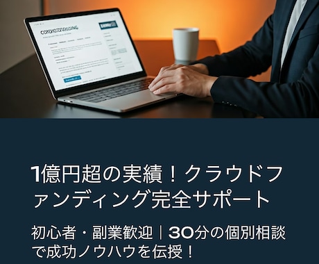クラファンのコンサルティングをします 多数実績で支援総額を伸ばします イメージ1