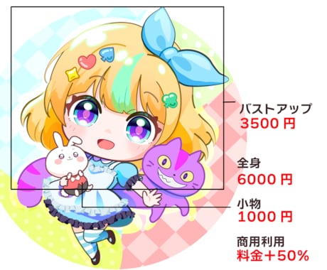 可愛いチビキャラ、ミニキャラ、SDキャラ作ります 商業OK！SNS、アイコン、グッズ、動画配信、推し活 イメージ2