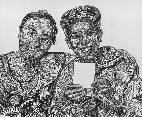 あなたの好きな写真・絵をゼンタングルアートにします 【イラスト作成】素敵な思い出をゼンタングルアートにしませんか イメージ2