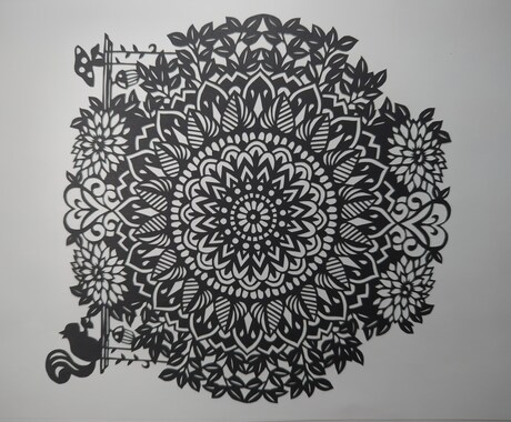 ご用意いただいた図案を丁寧に切り絵にします 線画データから繊細な切り絵を制作（※版権不可） イメージ2