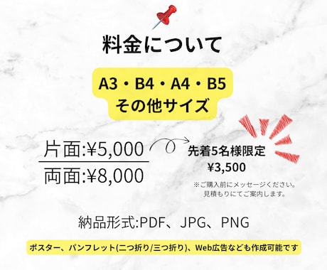 伝わる！集客につながるチラシを丁寧に制作します 5名様限定3,500円｜修正無料｜初めての方も安心 イメージ2