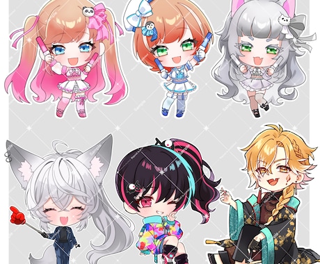 かわいいデフォルメミニキャラ描きます あなたのオリジナルキャラクターを可愛くデフォルメイラストに！ イメージ2
