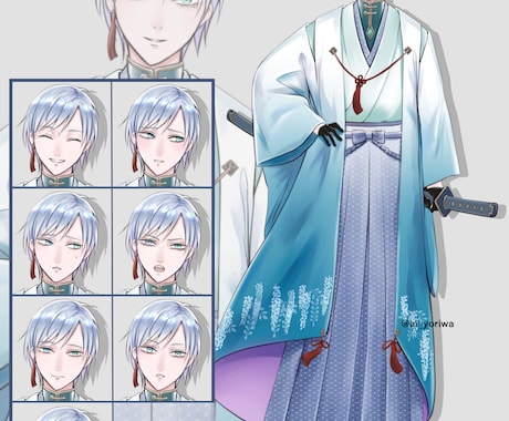 商用可！オリジナルキャラクターデザインします ゲーム・TRPG立ち絵などに使える男性キャラを作成します イメージ2