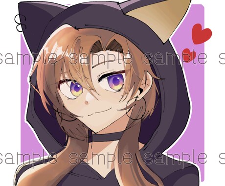 アイコンを描かせて頂きます ご希望の雰囲気の肩までのアイコンを描かせて頂きます！ イメージ2