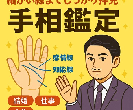 才能と運命を手相からお伝えします 図解つきPDFと丁寧なチャット対応で安心鑑定 イメージ1